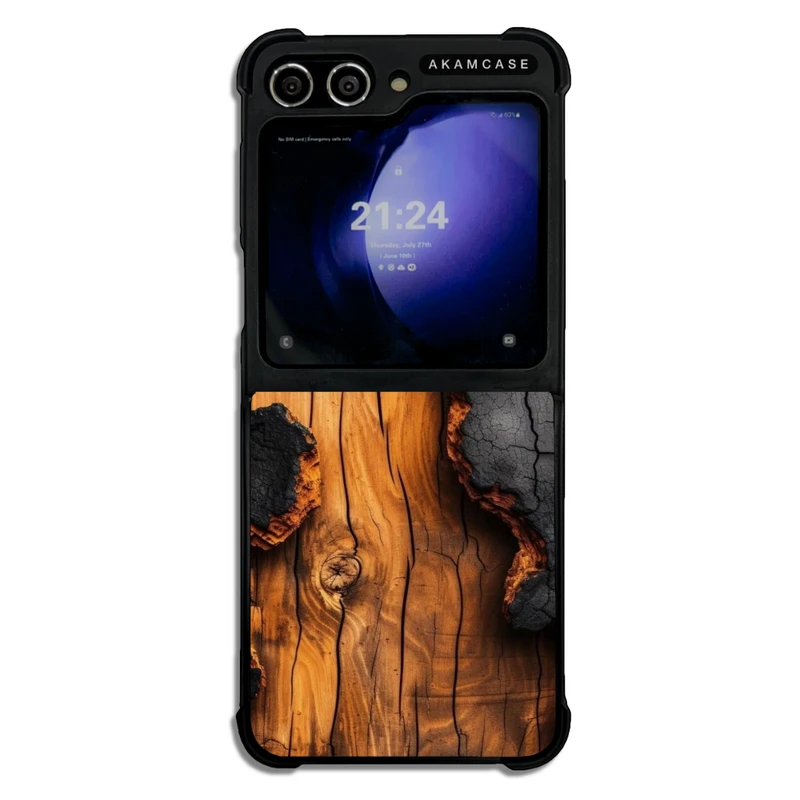 کاور آکام مدل AMC-WSGZFLIP5-WOOD-12 مناسب برای گوشی موبایل سامسونگ Galaxy Z Flip 5