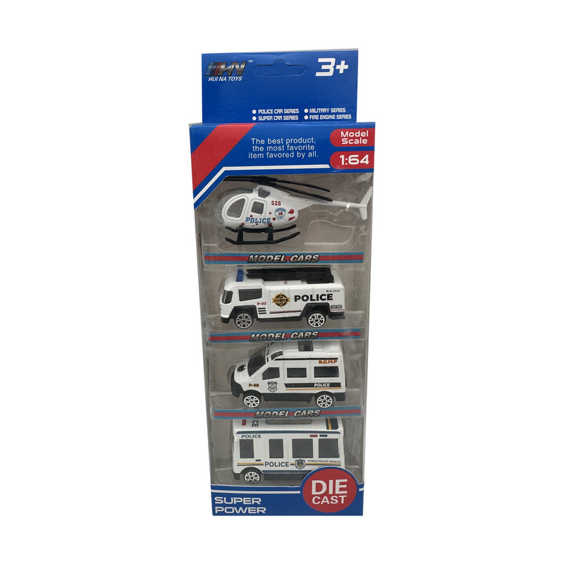 ماشین بازی طرح پلیس مدل 776-423W بسته 4 عددی