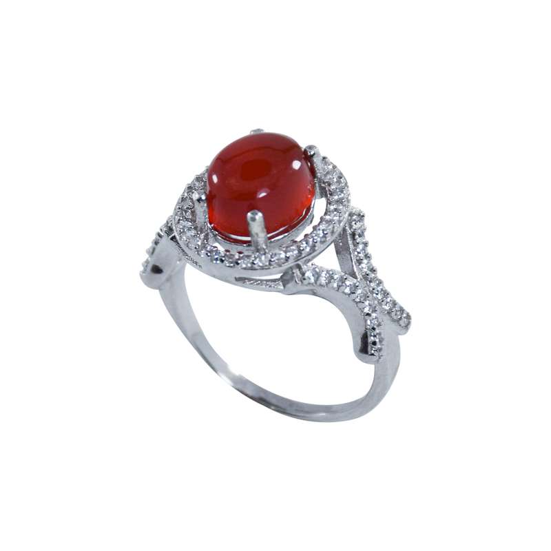 انگشتر نقره زنانه مدل عقیق یمنی انگشتر نقره زنانه مدل عقیق یمنی