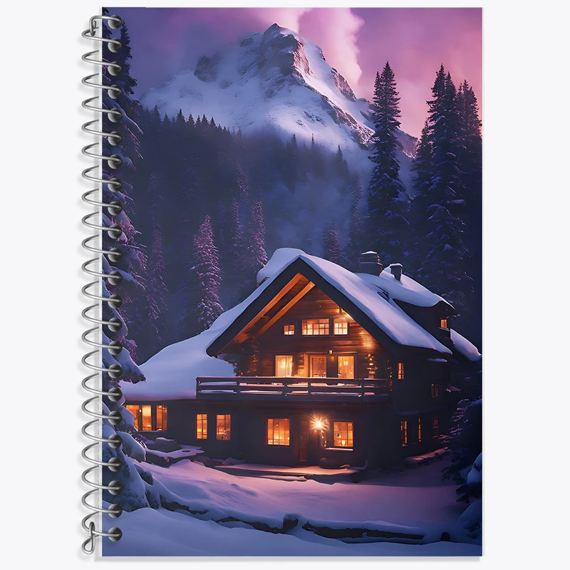 دفتر نت موسیقی 50 برگ خندالو طرح کلبه ی برفی  کد F8279