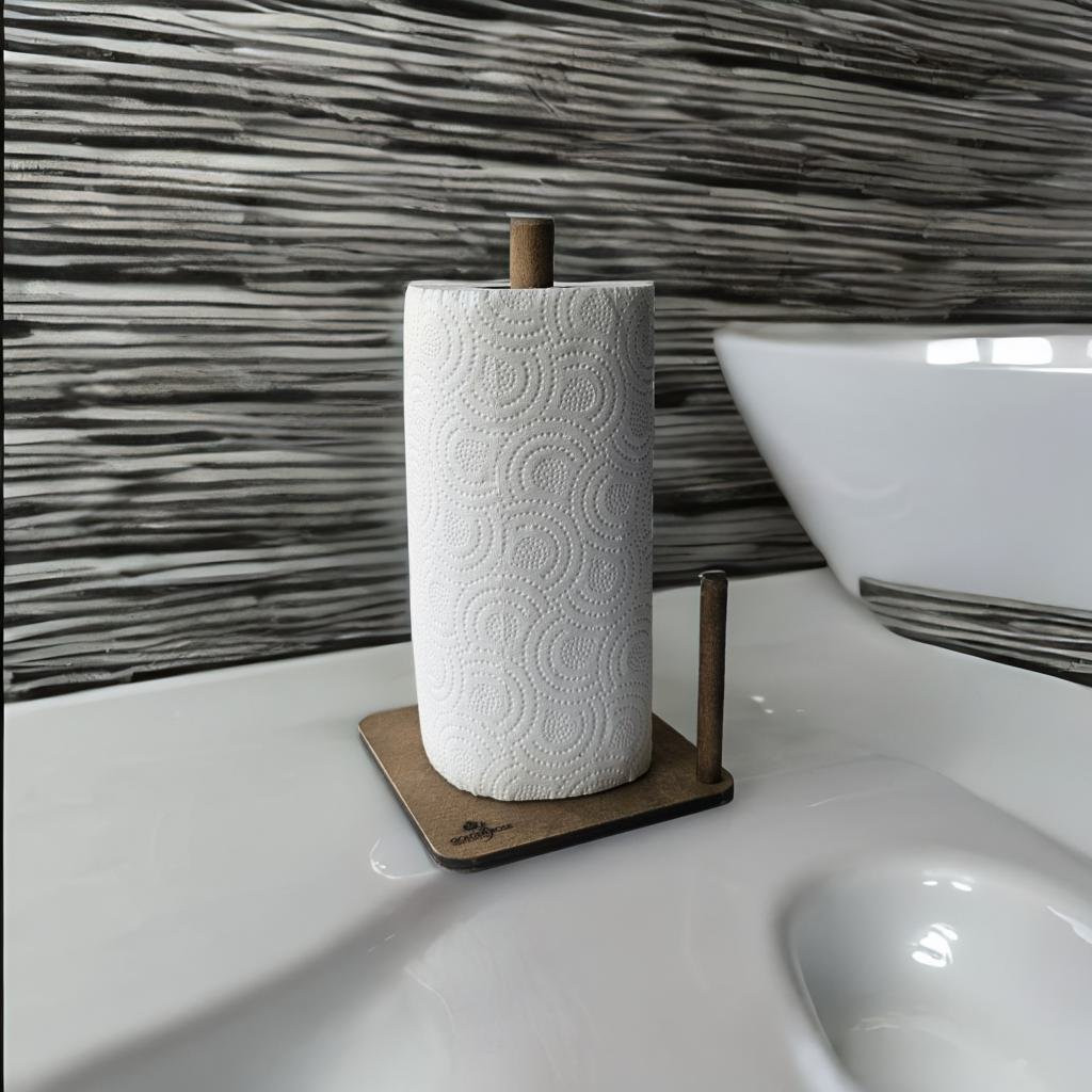 پایه رول دستمال کاغذی گلدن رز طرح مربع مدل 1762