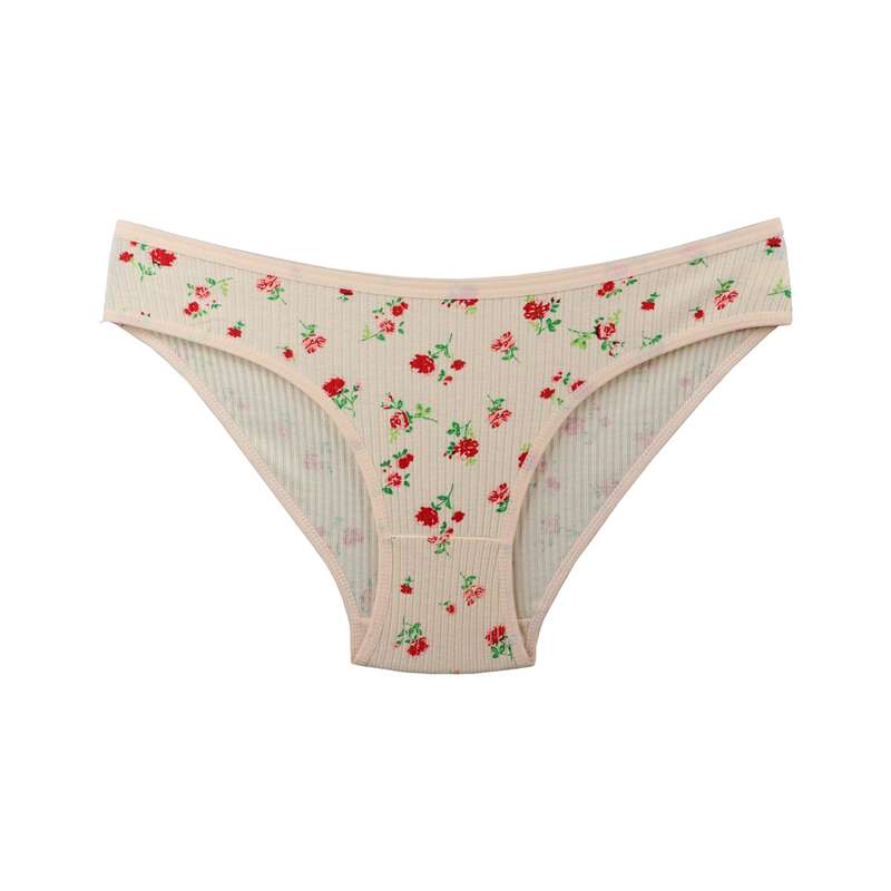 شورت زنانه مدل نخی کبریتی طرح گل گلی کد shw228-9 رنگ کرم