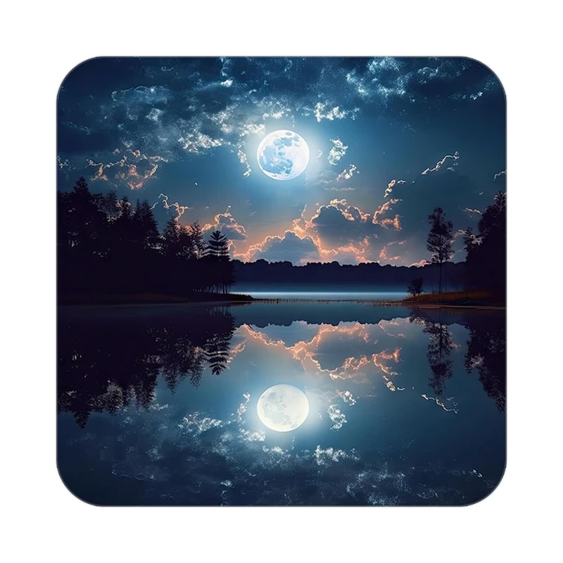 زیر لیوانی کاکتی طرح ماه و ستاره مدل mp52674