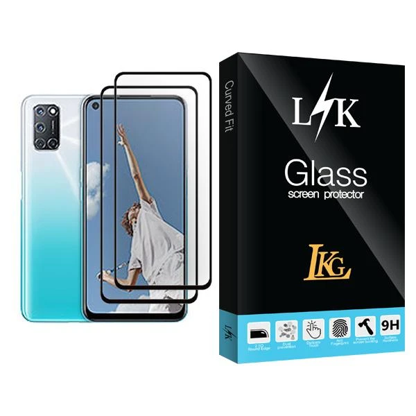 محافظ صفحه نمایش ال کا جی مدل LK Glass MIX002 مناسب برای گوشی موبایل اوپو A52 بسته دو عددی