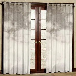 پرده مدل ابرو بادی مخمل پانچی کد 389 سایز 140x280 سانتی متر