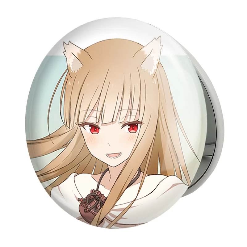 آینه جیبی خندالو طرح هولو انیمه ادویه و گرگ مدل تاشو کد 36096