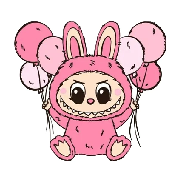 استیکر پارچه و لباس پاد آفرین طرح لبوبو کد 203