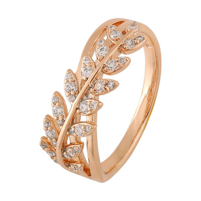 انگشتر زنانه ژوپینگ مدل برگ کد R3527