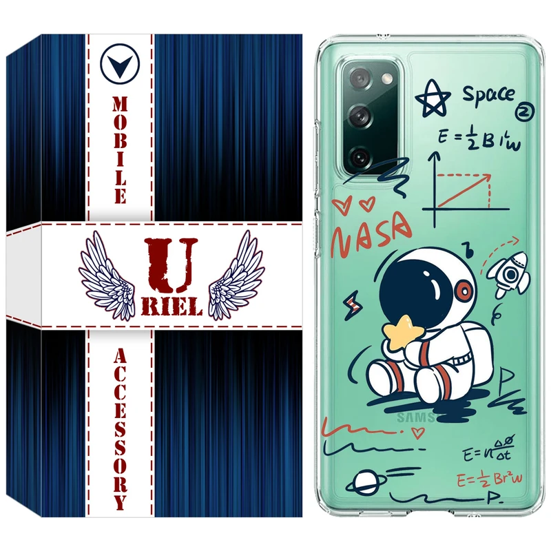 کاور یوریل مدل Clear کد 1 طرح فضانورد مناسب برای گوشی موبایل سامسونگ Galaxy S20 FE