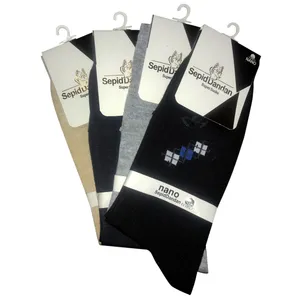 جوراب مردانه سپید دندان مدل jnrm مجموعه 4 عددی