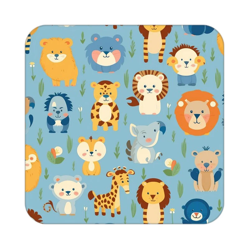 زیر لیوانی کاکتی طرح حیوانات رنگی مدل mp25474