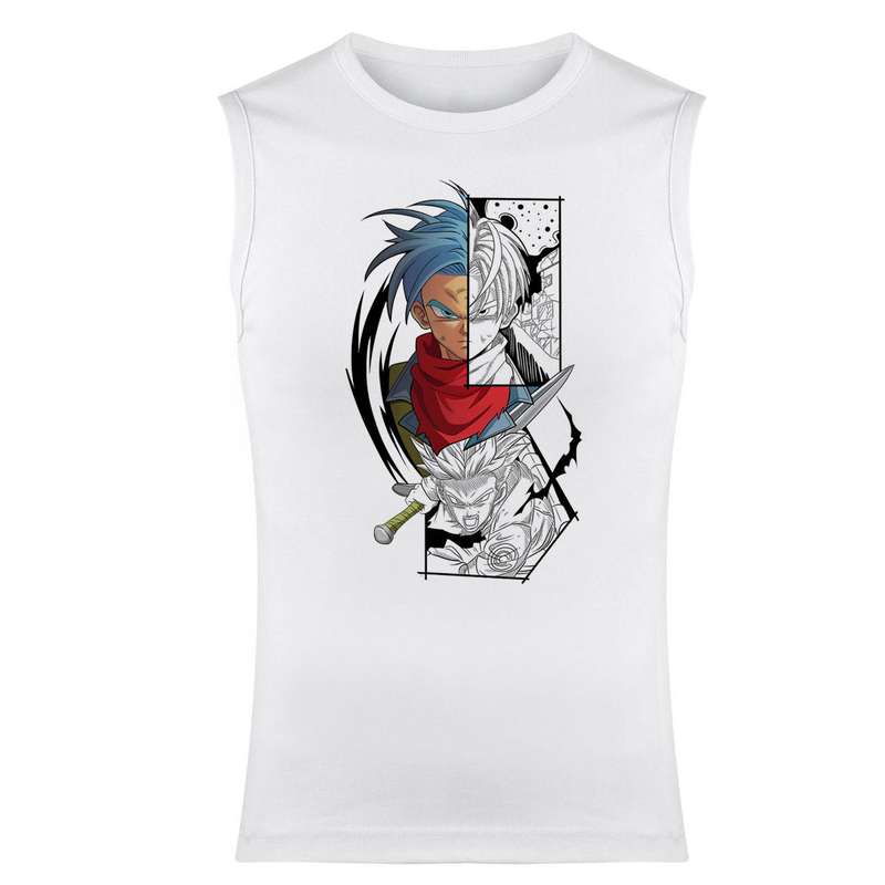 تاپ مردانه مدل انیمه کد E10 رنگ سفید