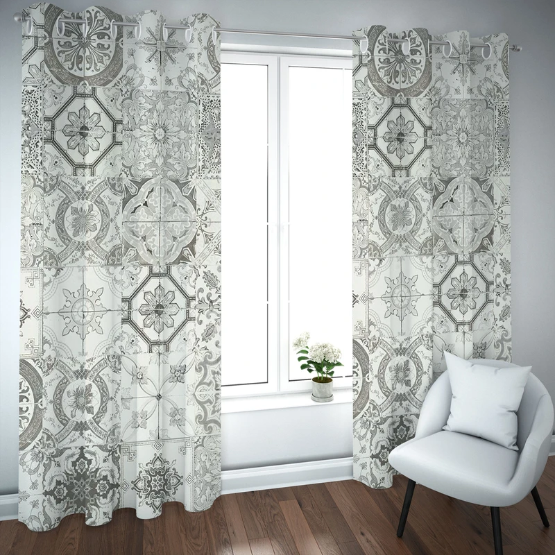 پرده راسای مدل چاپی مخمل سایز 280×140 سانتی متر