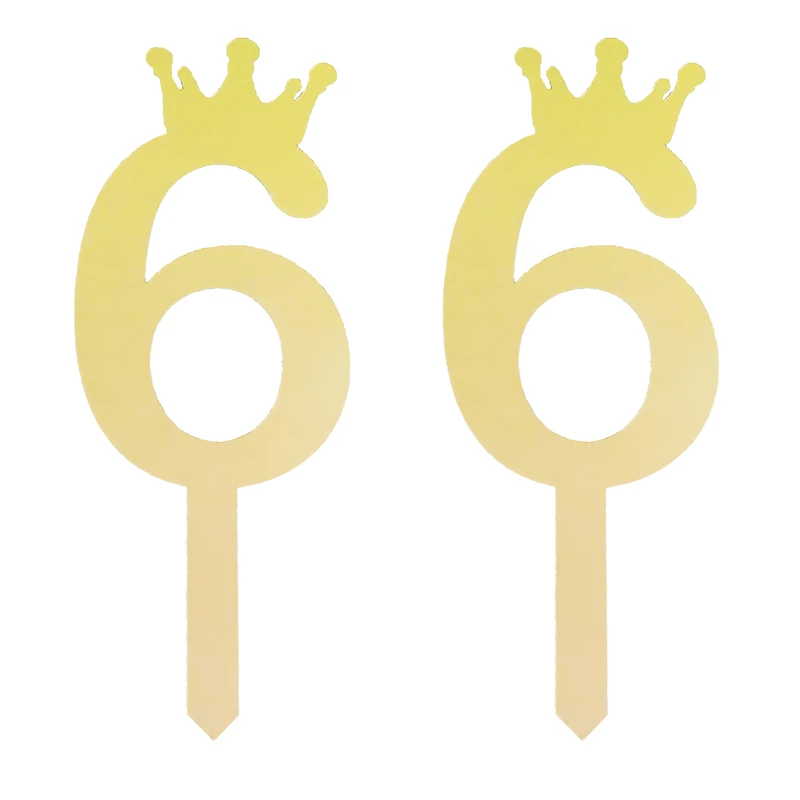 تاپر کیک هانستو مدل عدد 66 کد TPN66 مجموعه 2 عددی