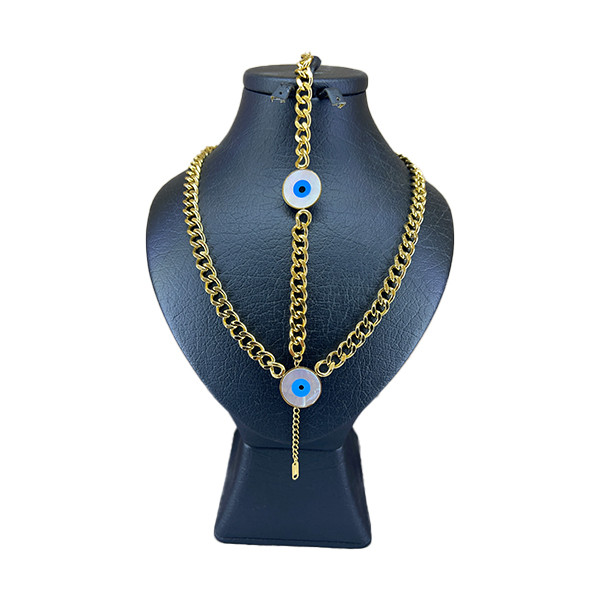 نیم ست زنانه مدل چشم نظر صدف کد 36022 نیم ست زنانه مدل چشم نظر صدف کد 36022