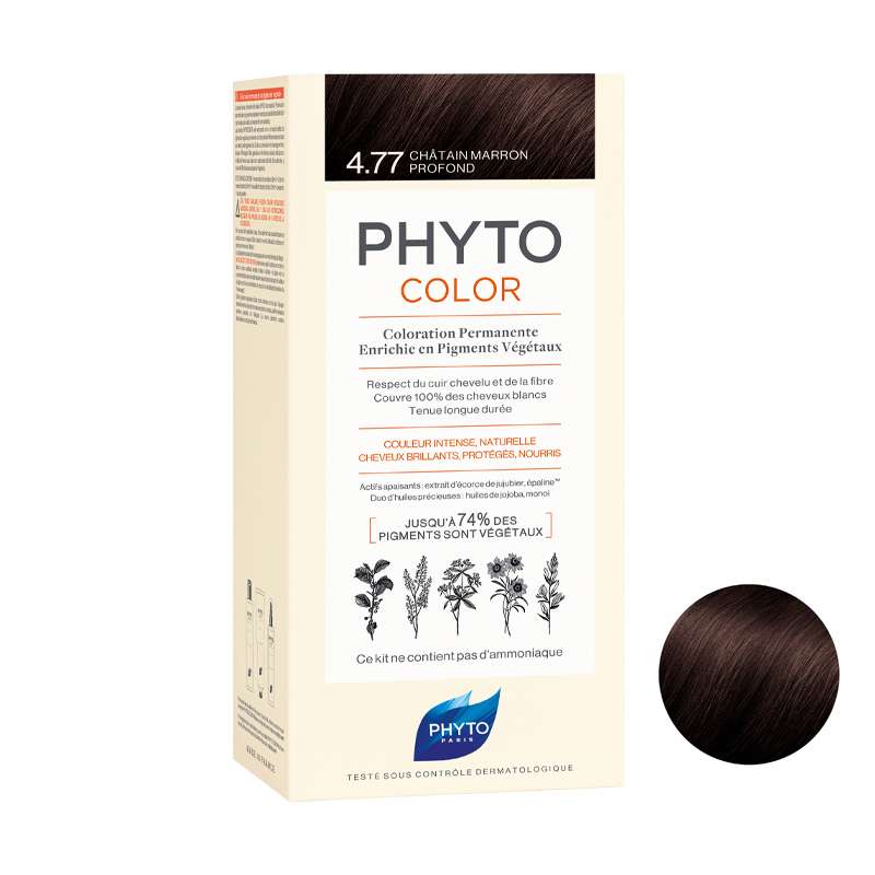 کیت رنگ مو فیتو شماره 4.77 حجم 50 میلی لیتر  رنگ قهوه ای شاه بلوطی