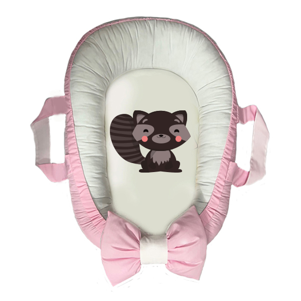 سرویس خواب سه تکه نوزاد مدل گارد محافظ دار طرح گربه کد 0050