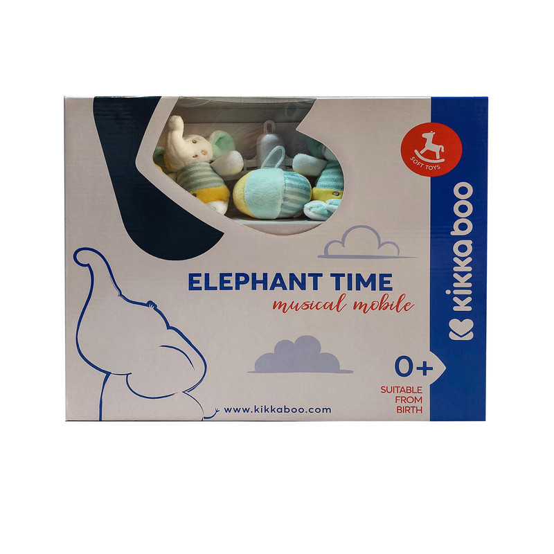 آویز تخت کودک کیکابو مدل Kb010324 طرح elephent time