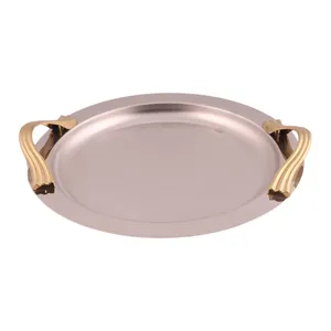 سینی ریور مدل دایره دسته طلایی کد G1437