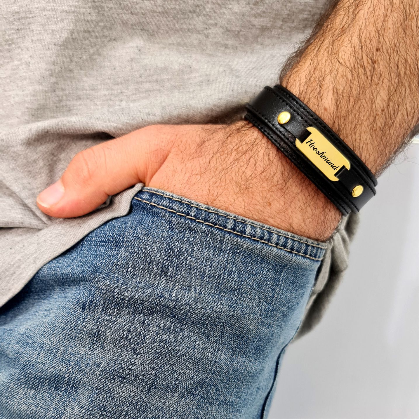 دستبند نقره مردانه لیردا مدل هوشمند کد 0380 -  - 2
