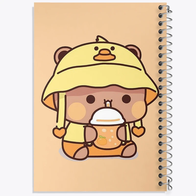 دفتر شطرنجی 50 برگ خندالو طرح خرس کیوت و بامزه کد N2593