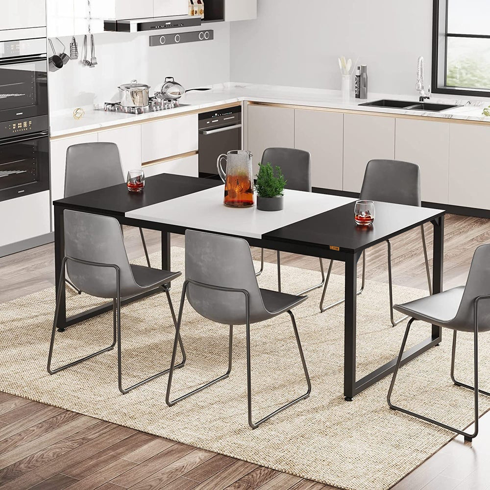 میز ناهارخوری شش نفره دیزم مدل مونتاژی LNC_asm_160×80_BAW