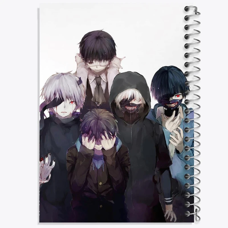 دفتر نقاشی 50 برگ خندالو مدل کانکی کن انیمه توکیو غول Tokyo Ghoul کد 11902