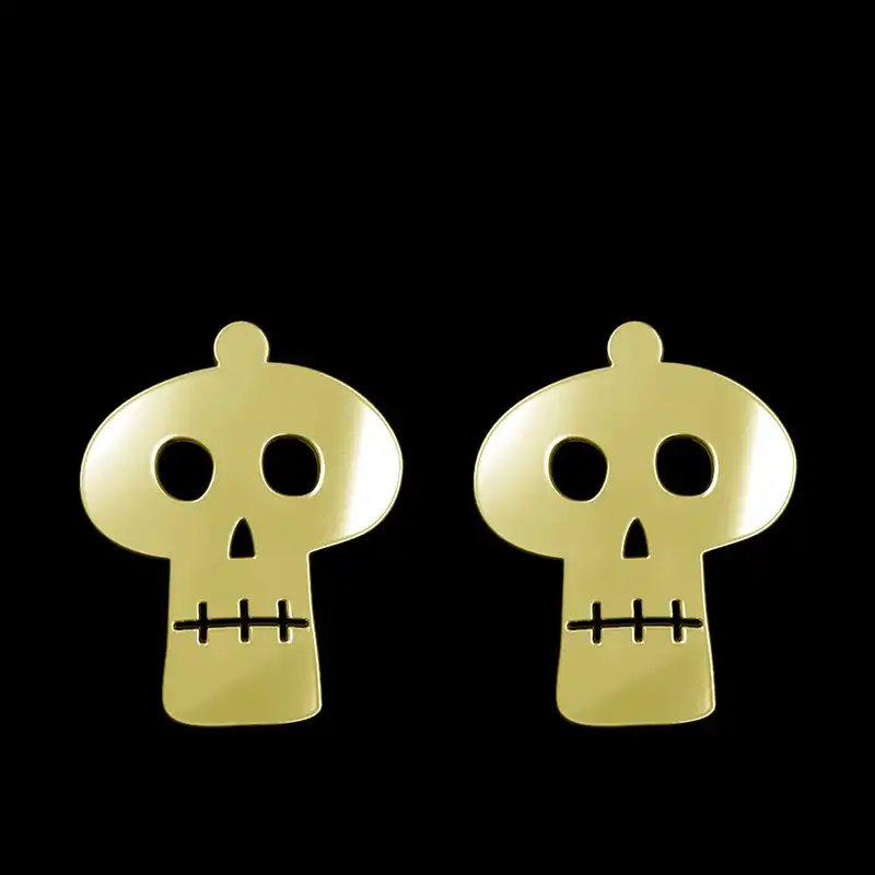 گوشواره طلا 18 عیار زنانه مدوپد مدل جمجمه کد GA1-15708