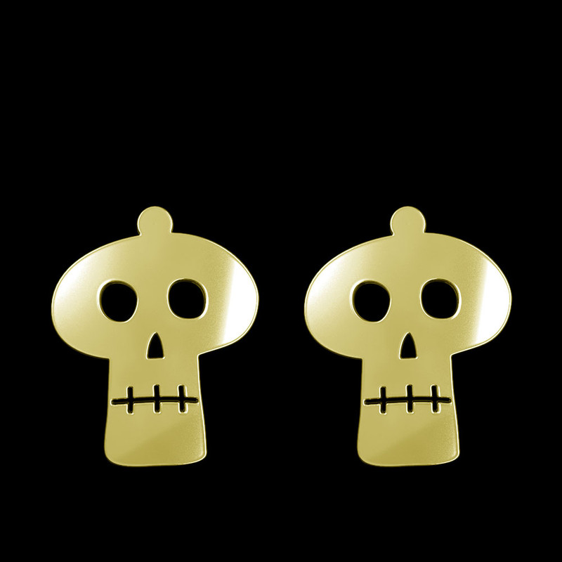 گوشواره طلا 18 عیار زنانه مدوپد مدل جمجمه کد GA1-15708