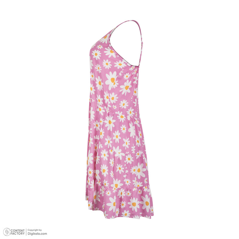 پیراهن زنانه افراتین مدل گل بابونه کد 9594 رنگ صورتی