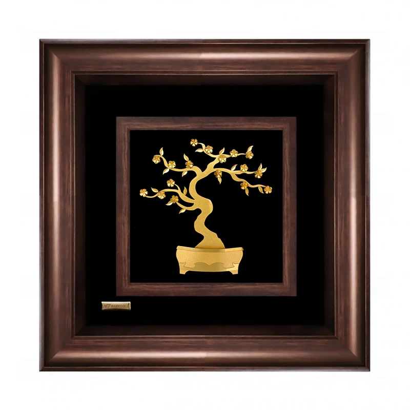 تابلو طلا کوب مارک گلد طرح بنسای TF132 