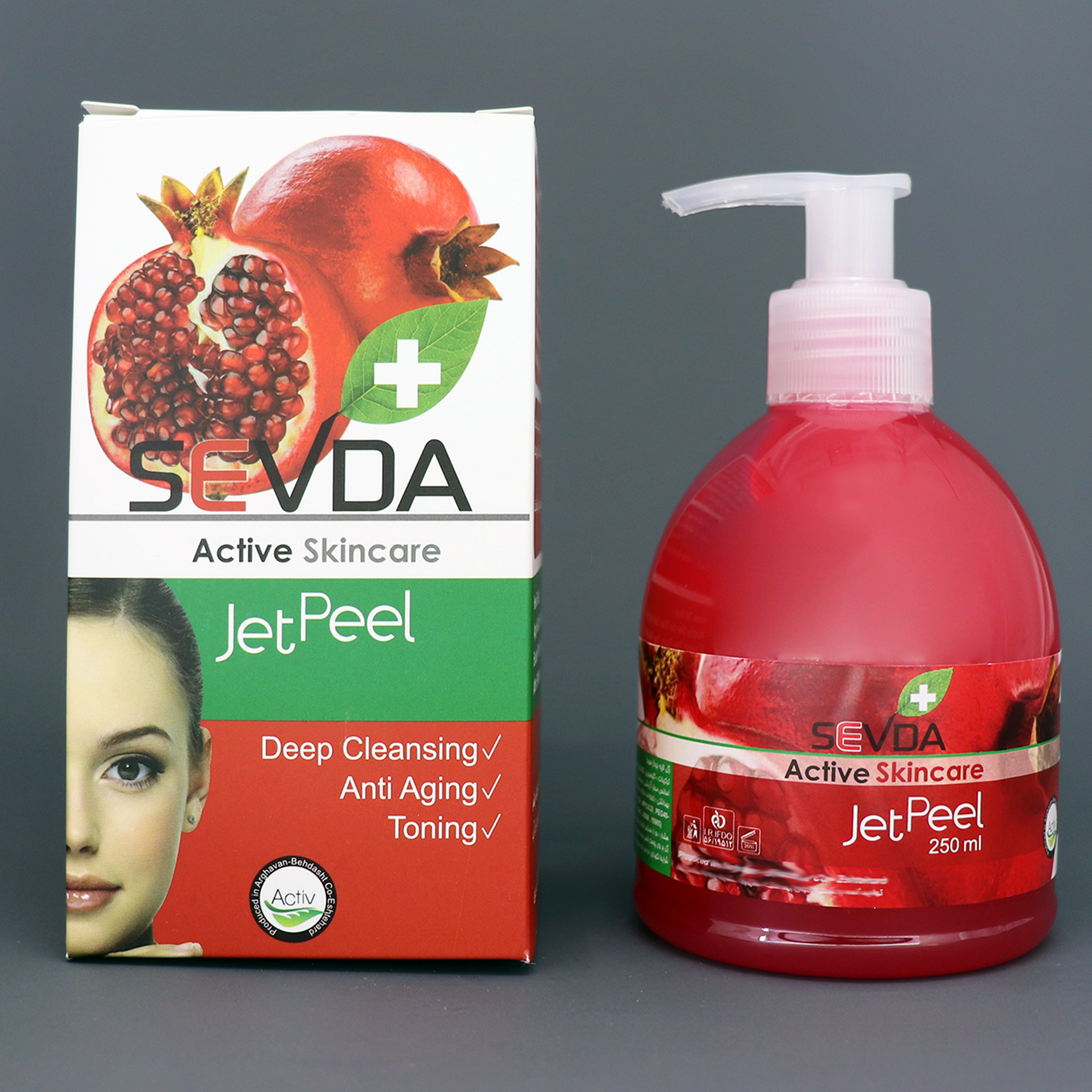 ژل لایه بردار پوست سودا مدل انار حجم 250 میلی لیتر مجموعه 2 عددی