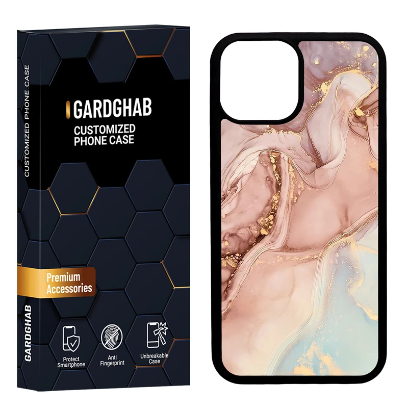 کاور گارد قاب مدل دورژله ای پشت گلس ساده مناسب برای گوشی موبایل اپل iPhone 13 Mini