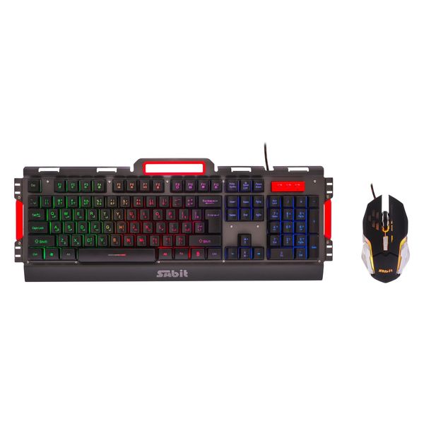 کیبورد گیمینک سابیت مدل GMK-5010 همراه با موس، Full-size، نورپردازی RGB