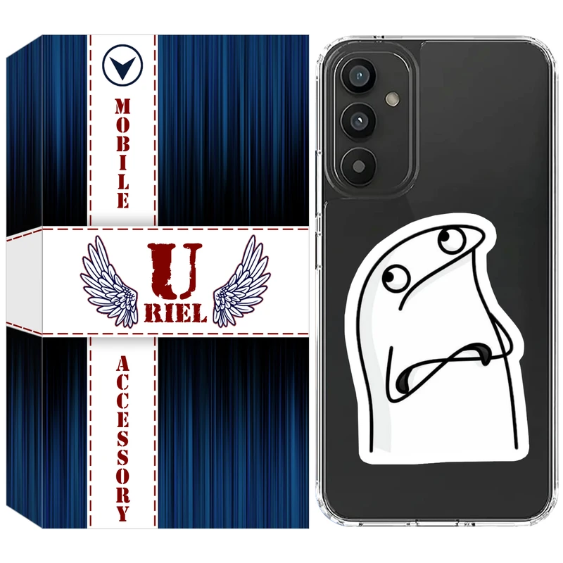 کاور ژله ای یوریل قاب مدل Clear کد 80 طرح کلافه مناسب برای گوشی موبایل سامسونگ Galaxy A34