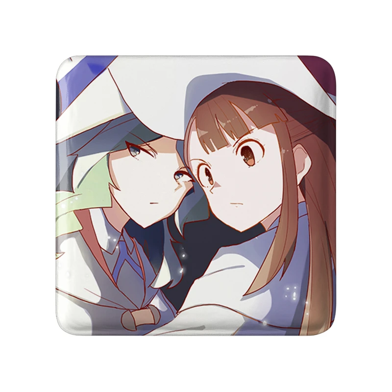 مگنت خندالو طرح اکو و دیانا انیمه جادوگران کوچک Little Witch Academia  مدل مربعی کد 22947