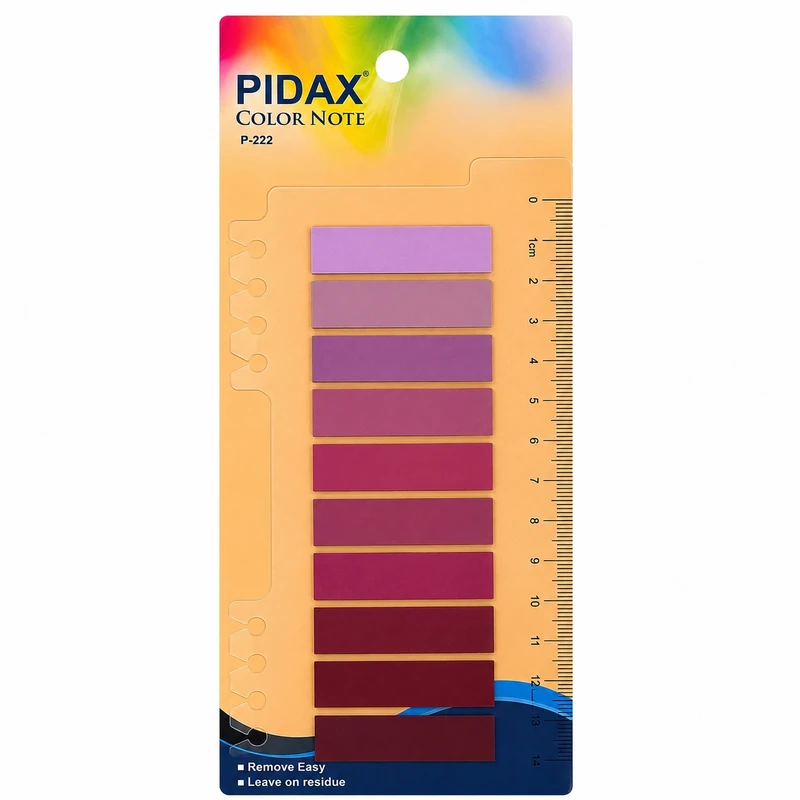 کاغذ چسب دار پیداکس مدل P-222 سایز 4.5 × 1.2 سانتی‌متر بسته 10 عددی