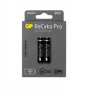 باتری تلفن نیم قلمی جی پی مدل gp aaa reachargable 800mah بسته 2 عددی