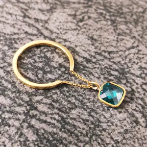 انگشتر طلا 18 عیار زنانه قیراط مدل مارکو مربع کد GH1589