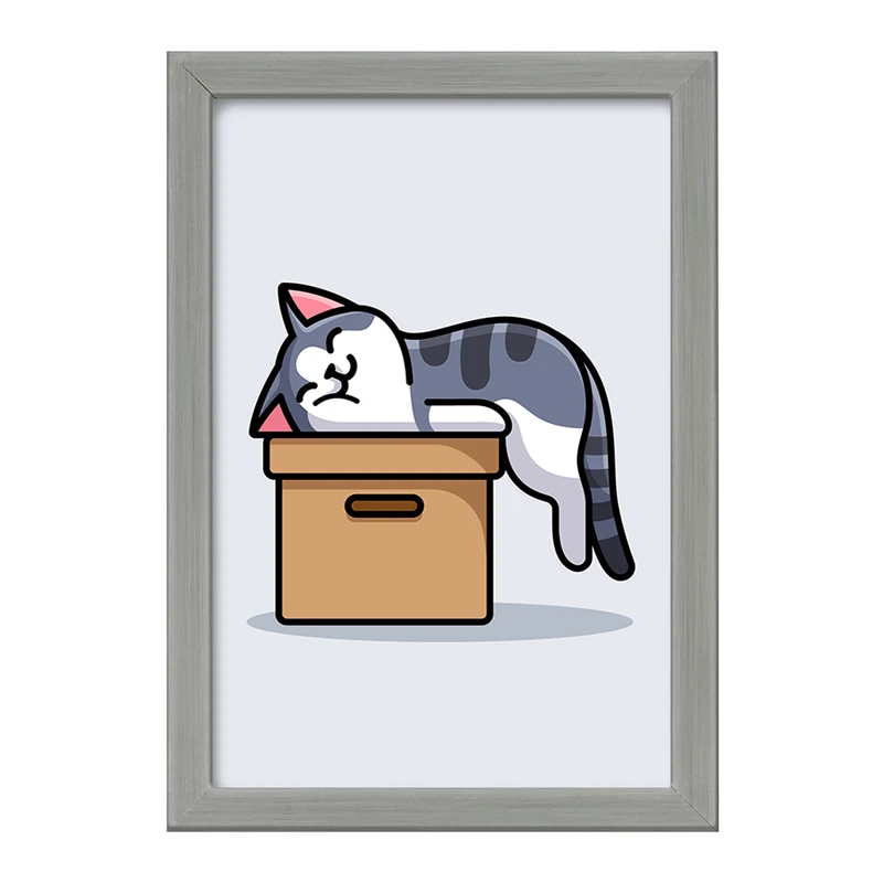 تابلو خندالو طرح حیوانات بامزه گربه کد 28391