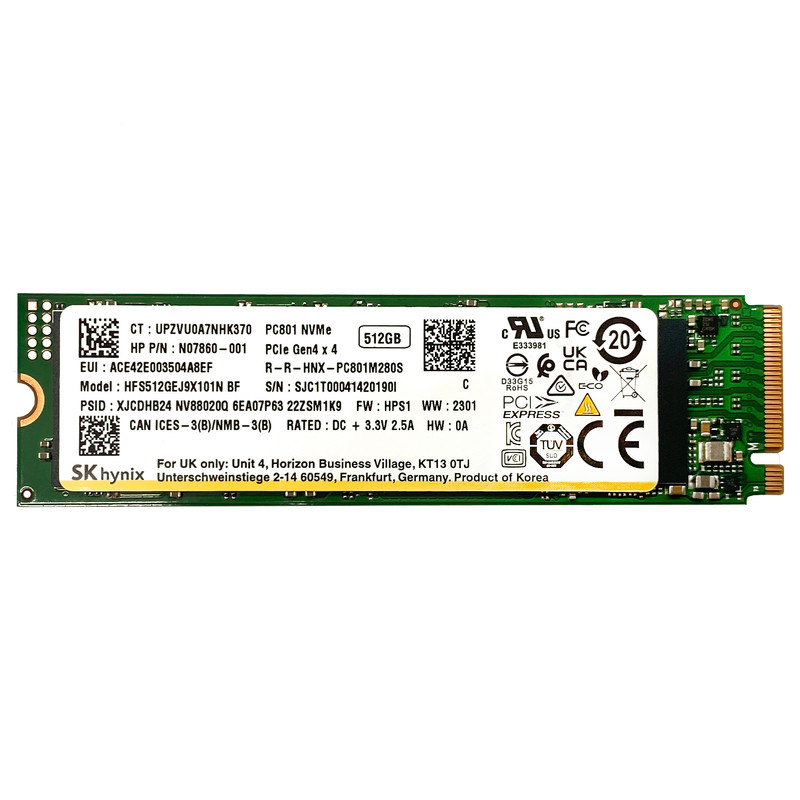 اس اس دی اینترنال اس کی هاینیکس مدل PC801 NVMe Gen4x4 ظرفیت 512 گیگابایت