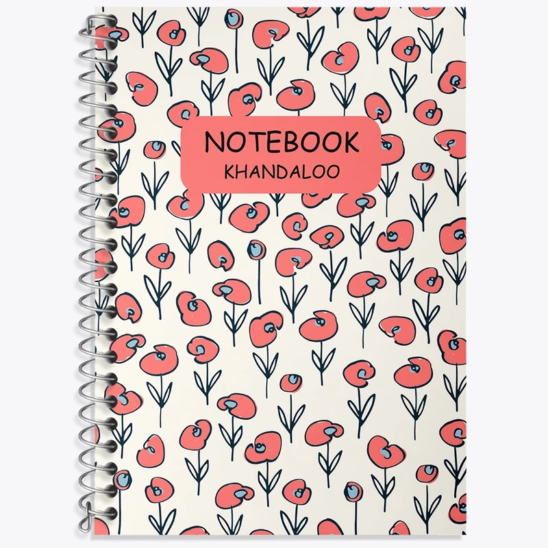 دفتر لغت 50 برگ خندالو طرح گل گلی کد N233