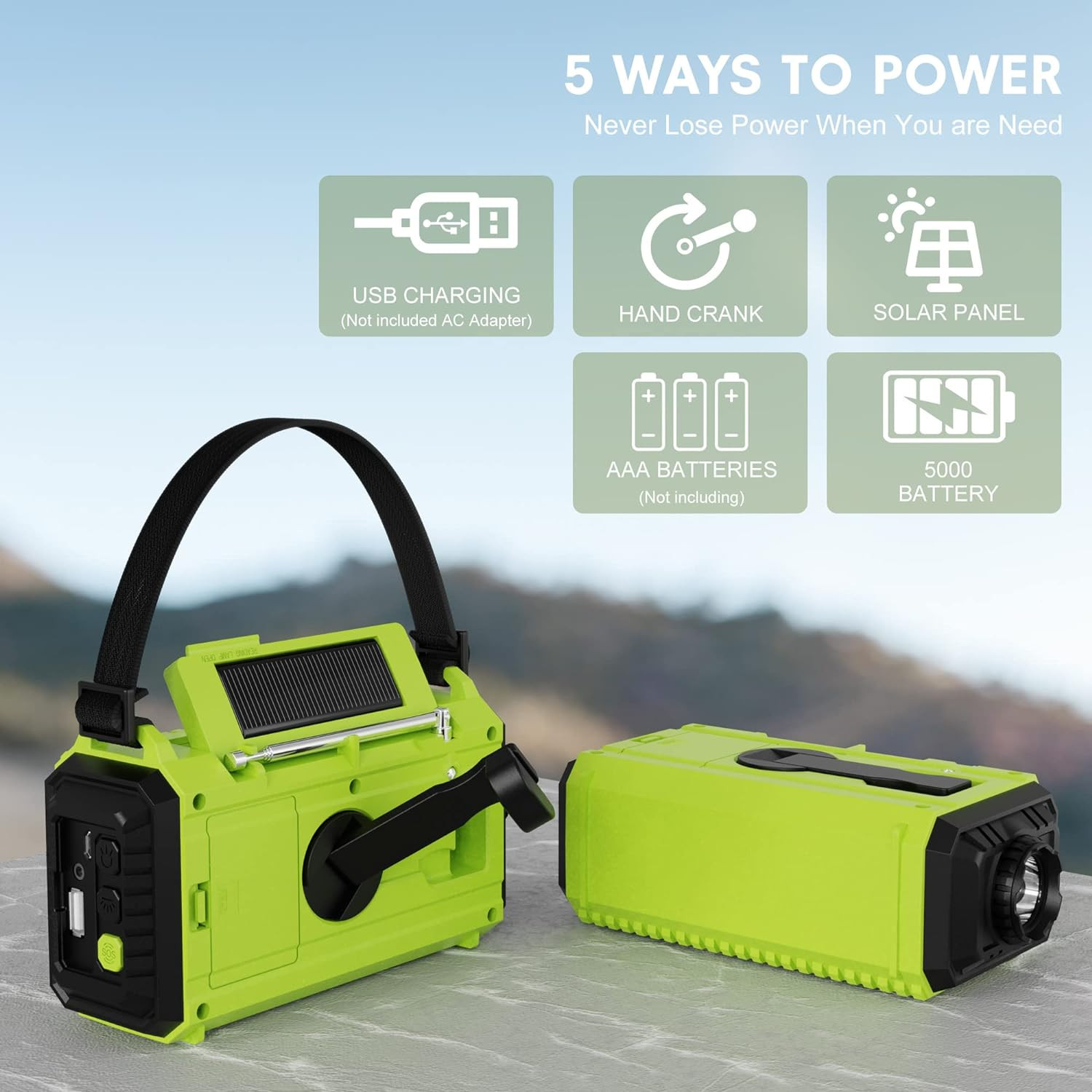 رادیو مدل کوهستانی چراغدار CR1009 PRO DAB رادیو مدل کوهستانی چراغدار CR1009 PRO DAB