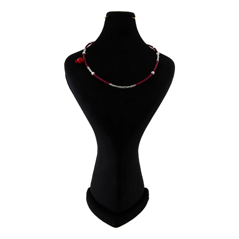 گردنبند زنانه مدل انار مهره ای کد 1391