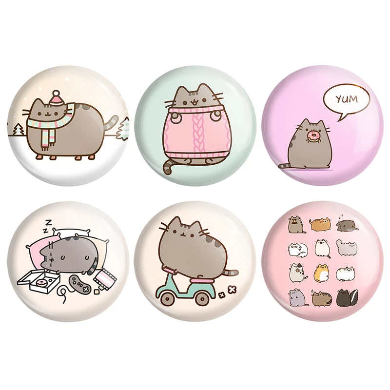 پیکسل خندالو مدل پوشین گربه بامزه pusheen کد 1717A مجموعه 6 عددی