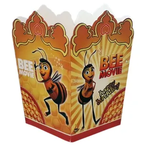 ظرف پاپ کورن طرح زنبور بسته 10 عددی