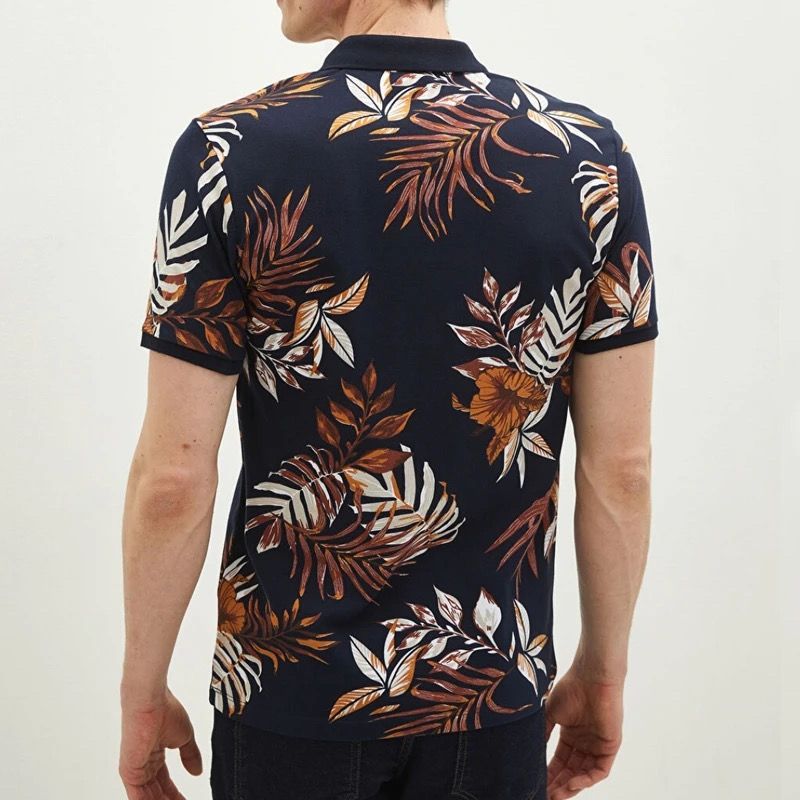 پولوشرت آستین کوتاه مردانه ال سی وایکیکی مدل هاوایی فول پنبه - - 2