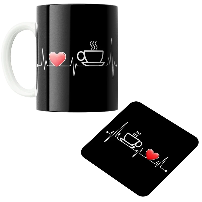 ماگ پاد آفرین مدل  Coffee کد z311 به همراه زیر لیوانی