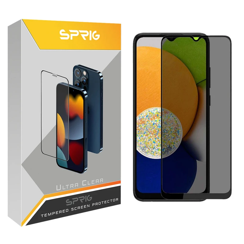 محافظ صفحه نمایش حریم شخصی اسپریگ مدل PRVSP مناسب برای گوشی موبایل سامسونگ Galaxy A03 / A03 Core