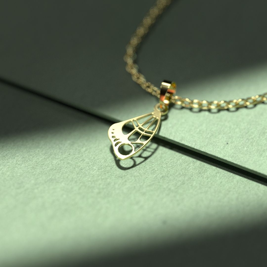 گردنبند طلا 18 عیار زنانه مدوپد مدل پروانه کد MM2-1-1267 - - 4